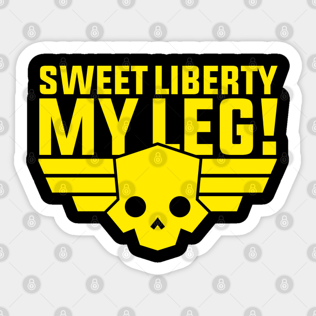 sweet liberty my leg helldivers Sticker by Atelier Djeka